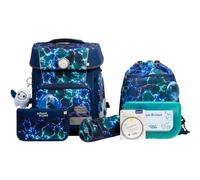 School Mood Champion Maxx Pro Felix Ensemble cartable 7 pièces Motif loup, bleu