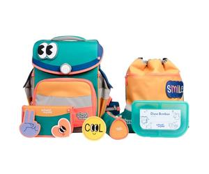 SCHOOL-MOOD Timeless Pro Leni Lot de 7 sacs d'écolier pour chien avec espace de rangement de 23,5 l, système ergonomique Easy Fit pour une taille de 1 à 1,50 m, stable, tissu imperméable avec