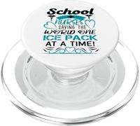 School Nurses Saving The World One Ice Pack at A Time PopSockets PopGrip pour MagSafe