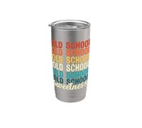 School Old Sweetness Grands-parents retraités Retraite rétro Gobelet isotherme en acier inoxydable double paroi
