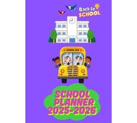 School planner 2025-2026, August-July, 12 months, weekly pages and pages for notes, total 150 pages, with 12 cover designs, both Paperback and Hardcover, size 7 x 10 inches.