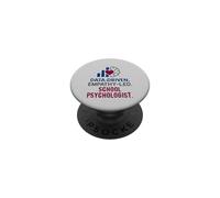School Psychologist Data Driven Empathy LED Behavioral Brain PopSockets PopGrip Adhésif
