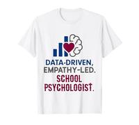 School Psychologist Data Driven Empathy LED Behavioral Brain T-Shirt