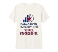 School Psychologist Data Driven Empathy LED Behavioral Brain T-Shirt Haut de Gamme