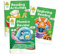 School Zone Reading 3-Pack Workbook Set: 192 Pages, 1st Grade, 2nd Grade, 3rd Grade, Reading Activities, Beginning Reading, Phonics Review, Story Order, Comprehension, Ages 6-9