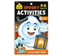 School Zone Spooky Halloween Activities Workbook: 48 Pages, Preschool, Kindergarten, Coloring Book, Mazes, Hidden Pictures, Dot to Dots, Stickers & Learning Games, Ages 3 to 6