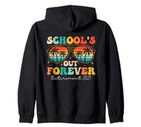School's Out Forever Retraite 2027 Groovy Professeur retraité Sweat à Capuche