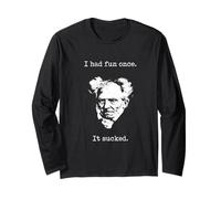 Schopenhauer - I Had Fun Once - It Sucked - Chemise Pessimiste Manche Longue