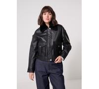 Schott Blouson Aviateur Crop Schott LCWDELIA2 pour XS Noir