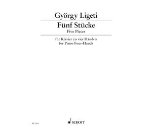 SCHOTT LIGETI G. - 5 STUCKE - PIANO 4 MAINS Partition classique Piano - instrument à clavier Piano