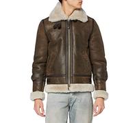 Schott NYC Blouson Cuir Homme, MARRON, S