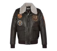 Schott NYC - Blouson Pilote à Badges - Homme - Vestes - Brun - Taille: M