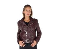 Schott NYC Femme Lcw8600 Blouson Cuir, Violet (Plum), XS EU
