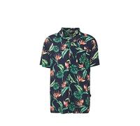 Schott NYC Homme Chemise Manches Courtes Shirt, Navy Exotic, S EU
