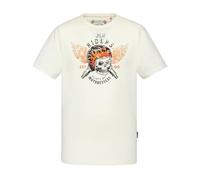 Schott Pour des hommes T-shirt imprimé vintage sur le devant, blanc