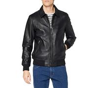 Schott NYC Homme Veste Classique Bord Cote Leather Jackets, Noir, S EU