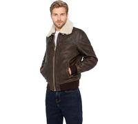 Schott NYC LCBOMBARDIER Veste en Cuir, Marron, L Homme