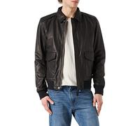 Schott NYC LCFLYVINT Blouson en Cuir, Black, XL Homme