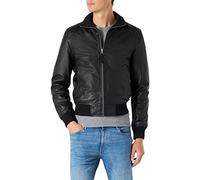 Schott NYC Mixte Lcfresno BLOUSON CLASSIQUE AVEC COL BORD COTE SCHOTT, Noir, XXL EU
