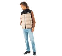 Schott NYC Mixte Utahv GILET DOUDOUNE EMPIECEMENT EPAULE SCHOTT, BEIGE, S EU