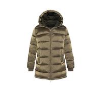 Schott N.Y.C. Doudoune longue RIVERSA2W réversible 100% nylon capuche fixe Kaki/Bronze M Femme