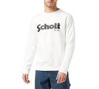 Schott NYC Swcrew Sweatshirt Homme, Blanc (Off White), XL