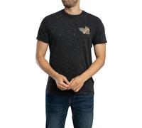 Schott Pour des hommes T-shirt vintage imprimé dans le dos, Noir