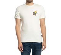 Schott Pour des hommes T-shirt vintage imprimé poitrine, blanc