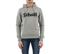 SCHOTT Swhood Sweat-shirt à capuche, Gris (Heat.Grey Heat.Grey), Medium (Taille fabricant:M) Homme