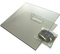 Schott® Vitre de rechange pour vitre de poêle | Épaisseur 5 mm | Verre céramique résistant à la chaleur jusqu'à 800 °C | Kit avec joint d'étanchéité | 320 mm x 320 mm