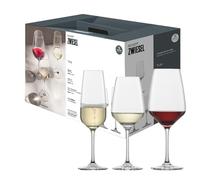SCHOTT ZWIESEL Allround Box Tulip (lot de 12), set de verres à vin et à champagne intemporels, verres en cristal Tritan résistant au lave-vaisselle, fabriqués en Allemagne (art. n° 124336)