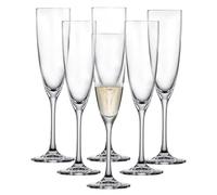 SCHOTT ZWIESEL Flûte à champagne Classico (lot de 6), flûtes à champagne classiques avec point de mousse, verres en cristal Tritan résistant au lave-vaisselle, fabriqué en Allemagne (art. n° 123657)