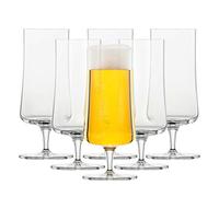 Schott Zwiesel Lot de 6 Verres à bière Basic - pour pils, Cristal, Neutre, 7.6 x 7.6 x 17.8 cm