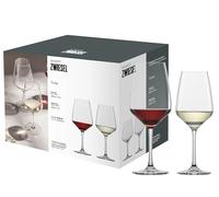 Schott Zwiesel Lot de 8 Verres Tulip, 4 Verres à vin Blanc et Verres à vin Rouge, en Cristal Tritan passent au Lave-Vaisselle, fabriqués en Allemagne (n° d'article 124094)