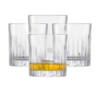 SCHOTT ZWIESEL Verre à whisky Stage (set de 4), tumbler rectiligne pour whisky avec relief, verres en cristal lavables au lave-vaisselle (art. n° 121879)