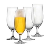 SCHOTT ZWIESEL Verres à bière Beer Basic 0,3 l (set de 4), verres à bière classiques pour la bière blonde, verres en cristal Tritan résistant au lave-vaisselle, fabriqué en Allemagne (art. n° 123659)