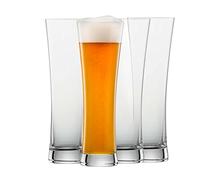 SCHOTT ZWIESEL Verres à bière de blé Beer Basic 0,5 l (set de 4), verres à bière de blé rectilignes, verres en cristal Tritan résistant au lave-vaisselle, fabriqué en Allemagne (art. n° 130007)