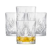 SCHOTT ZWIESEL Verres à whisky Show (set de 4), gracieux tumbler pour whisky avec relief, verres en cristal lavables au lave-vaisselle (art. n° 121877)