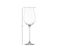 SCHOTT ZWIESEL Verres à vin blanc Fortissimo (lot de 4), verres à vin élégants pour le vin blanc, verres en cristal Tritan résistant au lave-vaisselle, fabriqué en Allemagne (art. n° 123684)