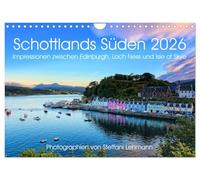 Schottlands Süden 2026. Impressionen zwischen Edinburgh, Loch Ness und Isle of Skye (Wandkalender 2026 DIN A4 quer), CALVENDO Monatskalender: 12 ... von Schottlands abwechslungsreichem Süden