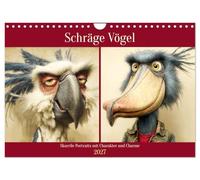 Schräge Vögel. Skurrile Portraits mit Charakter und Charme (Wandkalender 2027 DIN A4 quer), CALVENDO Monatskalender: Bekannte Vogelarten als ... und mit einem Augenzwinkern interpretiert
