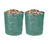 Schramm® 2 pièces 500LSacs de Jardin Tissu polypropylène Vert Sac de Jardin PP Sac de Jardin Sac de Jardin Big Bag