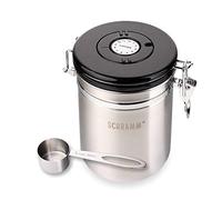 Schramm® Boîte à café de 1500 ml en 10 couleurs avec cuillère doseuse Hauteur : boîte à café de 15 cm Récipient à café en acier inoxydable, Farbe:Silber