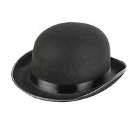 Schramm® Chapeau Melon Bowler Chapeau Melon Noir pour Adultes Chapeau Haut-de-Forme Chapeau Melon Bowler Chapeau en Feutre de Laine Femmes/Hommes