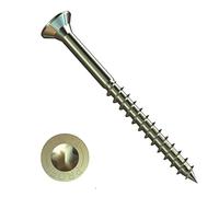 schraubenkontor24 | Vis pour panneaux d'aggloméré | Entraînement Torx | Forme de la tête Tête fraisée | galvanisé et protégé contre la rouille | 5,0 x 80 (50 pièces)