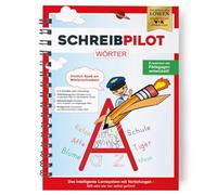 Schreibathlet Cahier d'écriture Pilot d'écriture pour protection ABC avec mots pré-gravés de un à trois argentés | Système d'apprentissage développé par les enseignants, les professeurs et les élèves