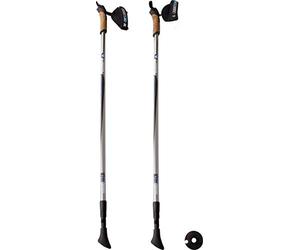 SCHREUDERS SPORT Abbaye de Marche Nordique réglable randonnée Canne, Mixte, Abbey, Silver Grey/Black/Blue, Taille Unique