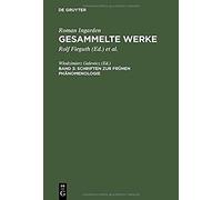 Schriften Zur Frühen Phänomenologie