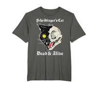 Schrodinger Black Cat Dead & Alive Quantum Paradox Physics T-Shirt