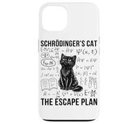 Schrodinger Cat Escape Plan Quantum Mechanics Physique Coque pour iPhone 13
